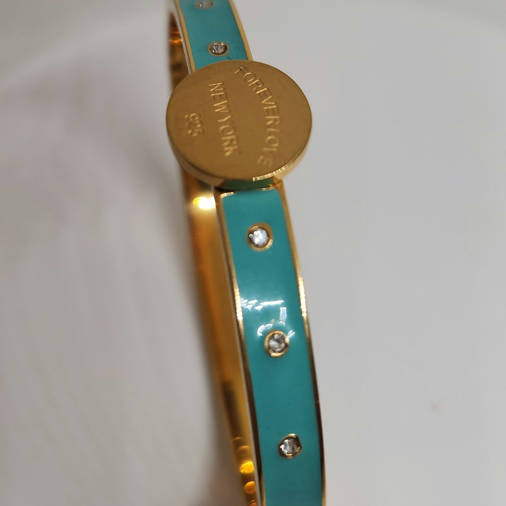 Forever Love ❤️ Gold Bracelet with Turquoise Accents